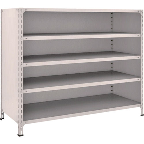 ＴＲＵＳＣＯ　軽量棚背板・側板付　Ｗ１５００ＸＤ６００Ｘ１２００　５段　ネオグレー＿
