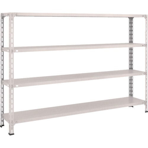 ＴＲＵＳＣＯ　軽量棚開放型　Ｗ１８００ＸＤ３００ＸＨ１２００　４段　ネオグレー＿