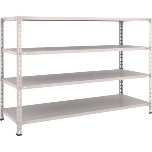 ＴＲＵＳＣＯ　軽量棚開放型　Ｗ１８００ＸＤ６００ＸＨ１２００　４段　ネオグレー＿