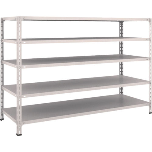 ＴＲＵＳＣＯ　軽量棚開放型　Ｗ１８００ＸＤ６００ＸＨ１２００　５段　ネオグレー＿