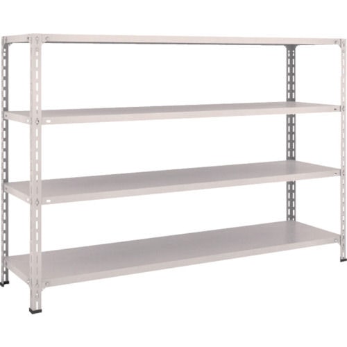 ＴＲＵＳＣＯ　軽量棚開放型　Ｗ１８００ＸＤ４５０ＸＨ１２００　４段　ネオグレー＿