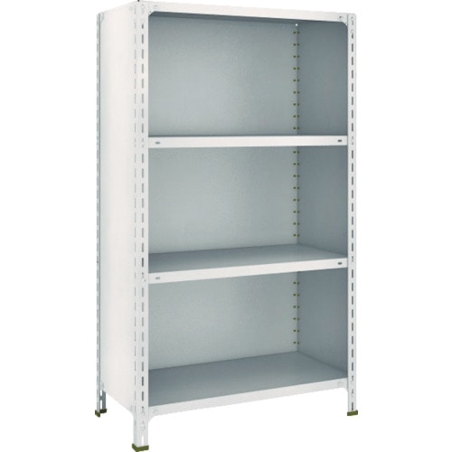 ＴＲＵＳＣＯ　軽量棚背板・側板付　Ｗ８７５ＸＤ４５０ＸＨ１５００　４段　ネオグレー＿