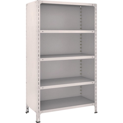 ＴＲＵＳＣＯ　軽量棚背板・側板付　Ｗ８７５ＸＤ４５０ＸＨ１５００　５段　ネオグレー＿