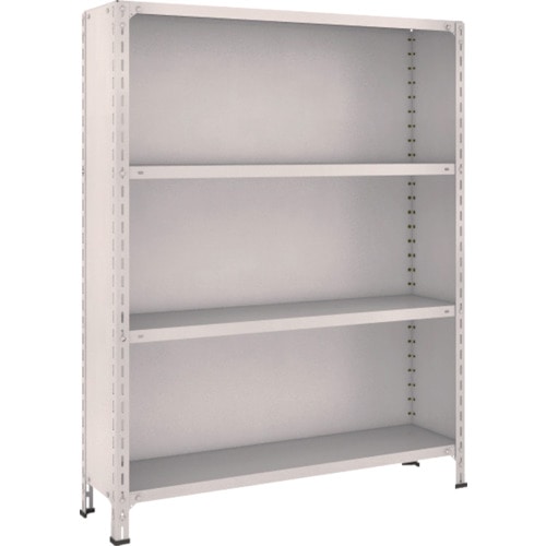 ＴＲＵＳＣＯ　軽量棚背板・側板付　Ｗ１２００ＸＤ３００Ｘ１５００　４段　ネオグレー＿