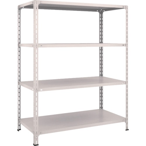 ＴＲＵＳＣＯ　軽量棚開放型　Ｗ１２００ＸＤ６００ＸＨ１５００　４段　ネオグレー＿