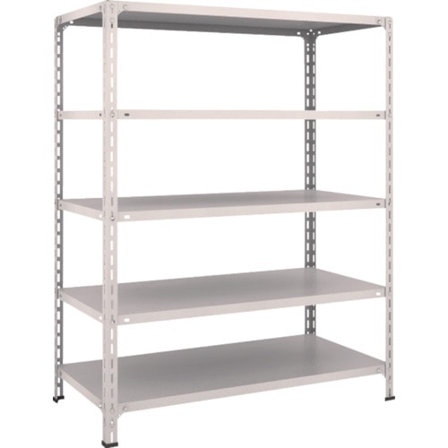 ＴＲＵＳＣＯ　軽量棚開放型　Ｗ１２００ＸＤ６００ＸＨ１５００　５段　ネオグレー＿
