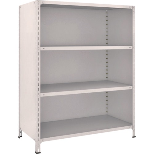 ＴＲＵＳＣＯ　軽量棚背板・側板付　Ｗ１２００ＸＤ６００Ｘ１５００　４段　ネオグレー＿