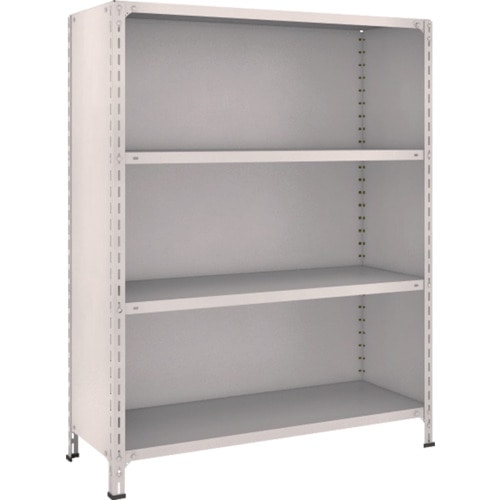 ＴＲＵＳＣＯ　軽量棚背板・側板付　Ｗ１２００ＸＤ４５０Ｘ１５００　４段　ネオグレー＿