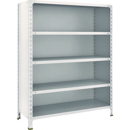 ＴＲＵＳＣＯ　軽量棚背板・側板付　Ｗ１２００ＸＤ４５０Ｘ１５００　５段　ネオグレー＿