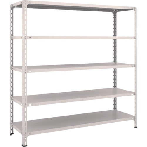 ＴＲＵＳＣＯ　軽量棚開放型　Ｗ１５００ＸＤ４５０ＸＨ１５００　５段　ネオグレー＿