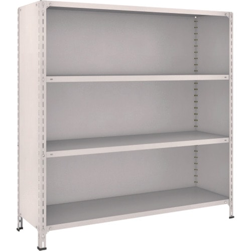 ＴＲＵＳＣＯ　軽量棚背板・側板付　Ｗ１５００ＸＤ４５０Ｘ１５００　４段　ネオグレー＿