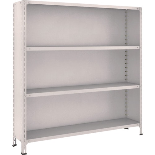 ＴＲＵＳＣＯ　軽量棚背板・側板付　Ｗ１５００ＸＤ３００Ｘ１５００　４段　ネオグレー＿