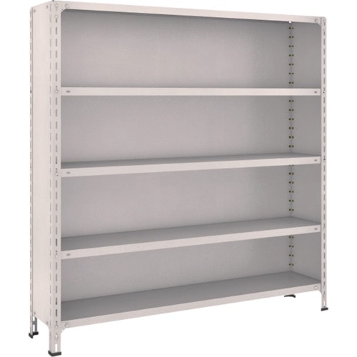 ＴＲＵＳＣＯ　軽量棚背板・側板付　Ｗ１５００ＸＤ３００Ｘ１５００　５段　ネオグレー＿
