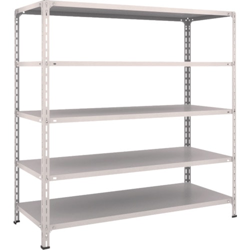 ＴＲＵＳＣＯ　軽量棚開放型　Ｗ１５００ＸＤ６００ＸＨ１５００　５段　ネオグレー＿