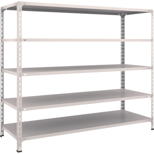 ＴＲＵＳＣＯ　軽量棚開放型　Ｗ１８００ＸＤ６００ＸＨ１５００　５段　ネオグレー＿