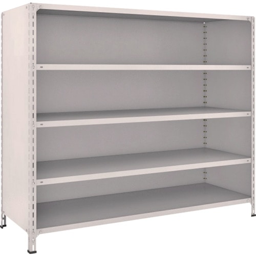 ＴＲＵＳＣＯ　軽量棚背板・側板付　Ｗ１８００ＸＤ６００Ｘ１５００　５段　ネオグレー＿