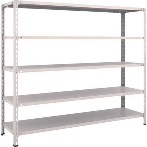 ＴＲＵＳＣＯ　軽量棚開放型　Ｗ１８００ＸＤ４５０ＸＨ１５００　５段　ネオグレー＿
