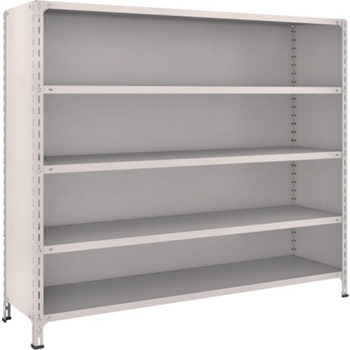 ＴＲＵＳＣＯ　軽量棚背板・側板付　Ｗ１８００ＸＤ４５０Ｘ１５００　５段　ネオグレー＿