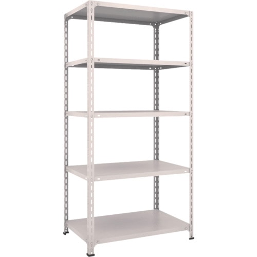 ＴＲＵＳＣＯ　軽量棚開放型　Ｗ８７５ＸＤ６００ＸＨ１８００　５段　ネオグレー＿