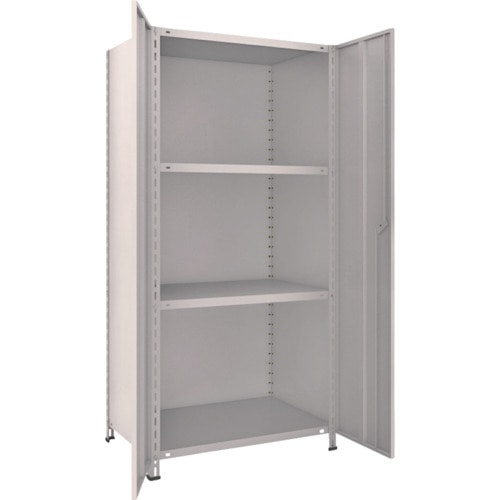 ＴＲＵＳＣＯ　軽量棚両開扉付　８７５Ｘ６００ＸＨ１８００　天地４段　ネオグレー＿
