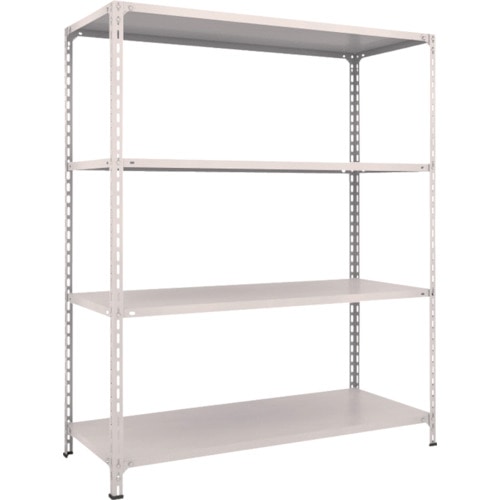 ＴＲＵＳＣＯ　軽量棚開放型　Ｗ１５００ＸＤ６００ＸＨ１８００　４段　ネオグレー＿