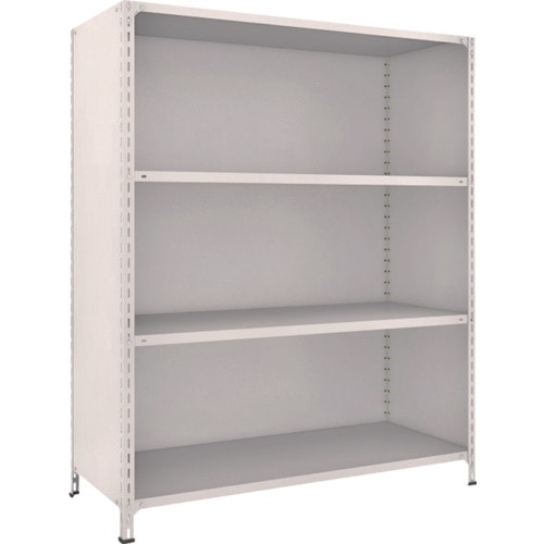 ＴＲＵＳＣＯ　軽量棚背板・側板付　Ｗ１５００ＸＤ６００Ｘ１８００　４段　ネオグレー＿