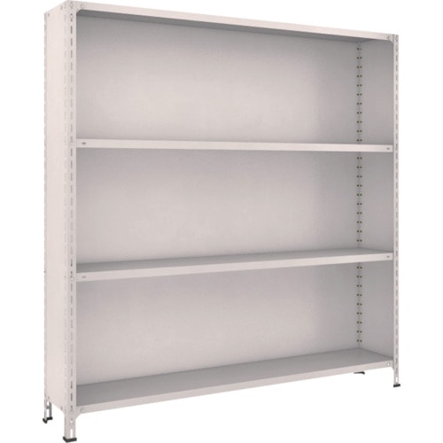 ＴＲＵＳＣＯ　軽量棚背板・側板付　Ｗ１８００ＸＤ３００Ｘ１８００　４段　ネオグレー＿