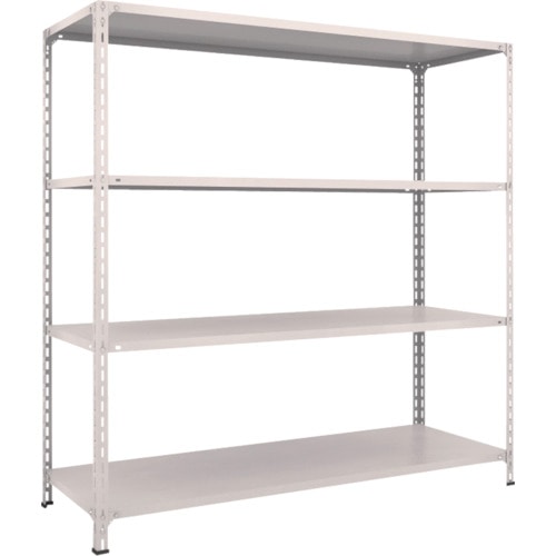 ＴＲＵＳＣＯ　軽量棚開放型　Ｗ１８００ＸＤ６００ＸＨ１８００　４段　ネオグレー＿