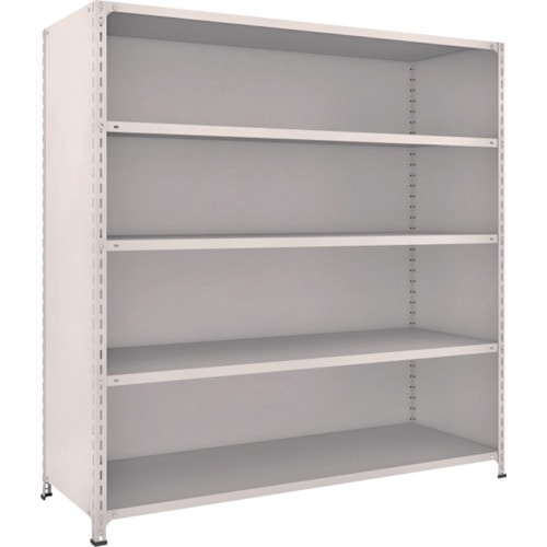 ＴＲＵＳＣＯ　軽量棚背板・側板付　Ｗ１８００ＸＤ６００Ｘ１８００　５段　ネオグレー＿