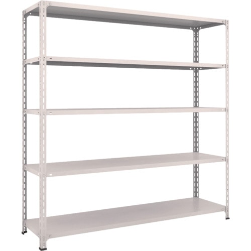 ＴＲＵＳＣＯ　軽量棚開放型　Ｗ１８００ＸＤ４５０ＸＨ１８００　５段　ネオグレー＿