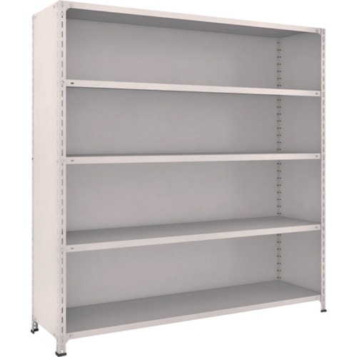 ＴＲＵＳＣＯ　軽量棚背板・側板付　Ｗ１８００ＸＤ４５０Ｘ１８００　５段　ネオグレー＿