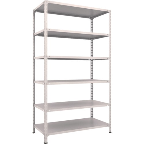 ＴＲＵＳＣＯ　軽量棚開放型　Ｗ１２００ＸＤ６００ＸＨ２１００　６段　ネオグレー＿