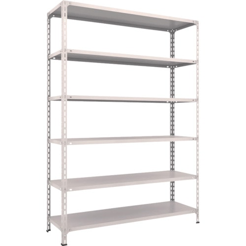ＴＲＵＳＣＯ　軽量棚開放型　Ｗ１５００ＸＤ４５０ＸＨ２１００　６段　ネオグレー＿