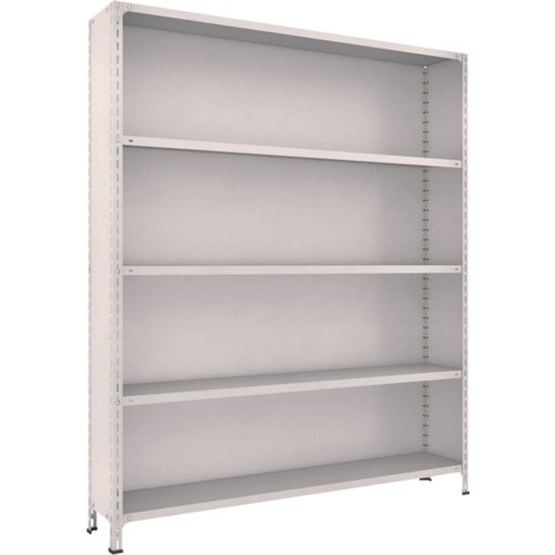 ＴＲＵＳＣＯ　軽量棚背板・側板付　Ｗ１８００ＸＤ３００Ｘ２１００　５段　ネオグレー＿