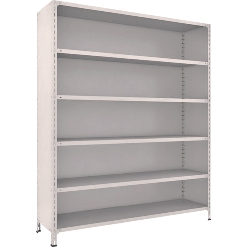 ＴＲＵＳＣＯ　軽量棚背板・側板付　Ｗ１８００ＸＤ４５０Ｘ２１００　６段　ネオグレー＿