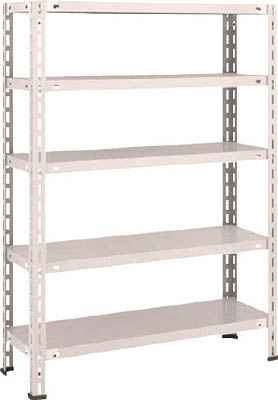 ＴＲＵＳＣＯ　軽量棚　中棚ボルトレス型　８７５Ｘ３００Ｘ１２００　５段　ネオグレー＿