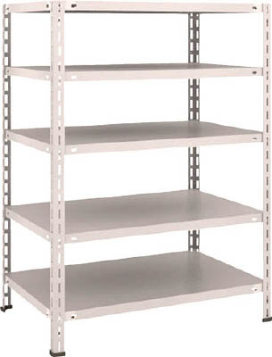 ＴＲＵＳＣＯ　軽量棚　中棚ボルトレス型　８７５Ｘ６００Ｘ１２００　５段　ネオグレー＿