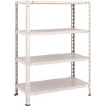 ＴＲＵＳＣＯ　軽量棚　中棚ボルトレス型　８７５Ｘ４５０Ｘ１２００　４段　ネオグレー＿