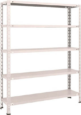 ＴＲＵＳＣＯ　軽量棚　中棚ボルトレス型１２００Ｘ３００Ｘ１５００　５段　ネオグレー＿