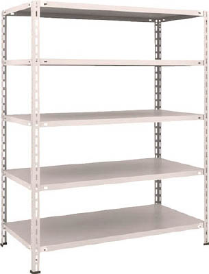 ＴＲＵＳＣＯ　軽量棚　中棚ボルトレス型１２００Ｘ６００Ｘ１５００　５段　ネオグレー＿
