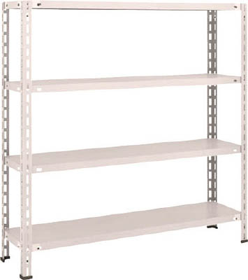 ＴＲＵＳＣＯ　軽量棚　中棚ボルトレス型１２００Ｘ３００Ｘ１２００　４段　ネオグレー＿