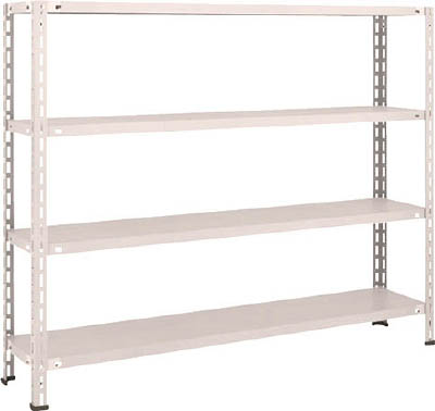 ＴＲＵＳＣＯ　軽量棚　中棚ボルトレス型１５００Ｘ３００Ｘ１２００　４段　ネオグレー＿