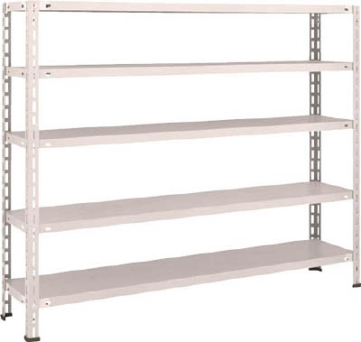 ＴＲＵＳＣＯ　軽量棚　中棚ボルトレス型１５００Ｘ３００Ｘ１２００　５段　ネオグレー＿