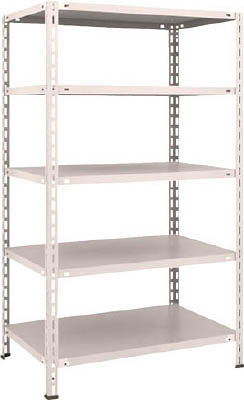 ＴＲＵＳＣＯ　軽量棚　中棚ボルトレス型　８７５Ｘ６００Ｘ１５００　５段　ネオグレー＿