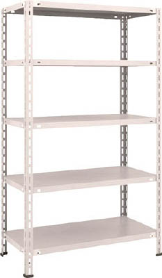 ＴＲＵＳＣＯ　軽量棚　中棚ボルトレス型　８７５Ｘ４５０Ｘ１５００　５段　ネオグレー＿