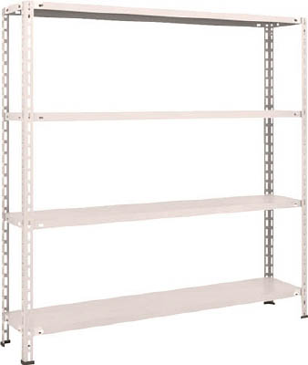 ＴＲＵＳＣＯ　軽量棚　中棚ボルトレス型１５００Ｘ３００Ｘ１５００　４段　ネオグレー＿