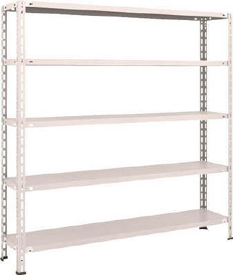 ＴＲＵＳＣＯ　軽量棚　中棚ボルトレス型１５００Ｘ３００Ｘ１５００　５段　ネオグレー＿