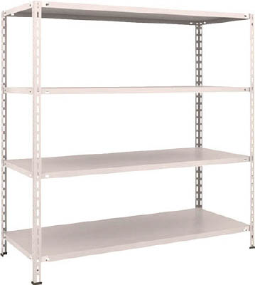 ＴＲＵＳＣＯ　軽量棚　中棚ボルトレス型１５００Ｘ６００Ｘ１５００　４段　ネオグレー＿