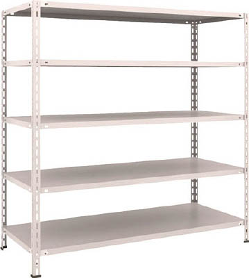 ＴＲＵＳＣＯ　軽量棚　中棚ボルトレス型１５００Ｘ６００Ｘ１５００　５段　ネオグレー＿