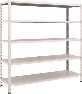 ＴＲＵＳＣＯ　軽量棚　中棚ボルトレス型１５００Ｘ４５０Ｘ１５００　５段　ネオグレー＿